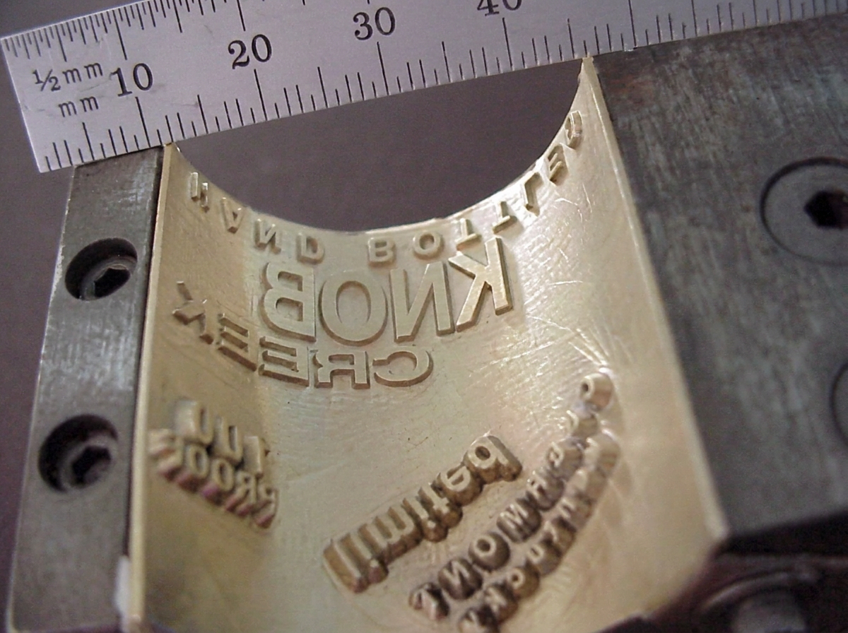 Knob Creek bourbon branding die